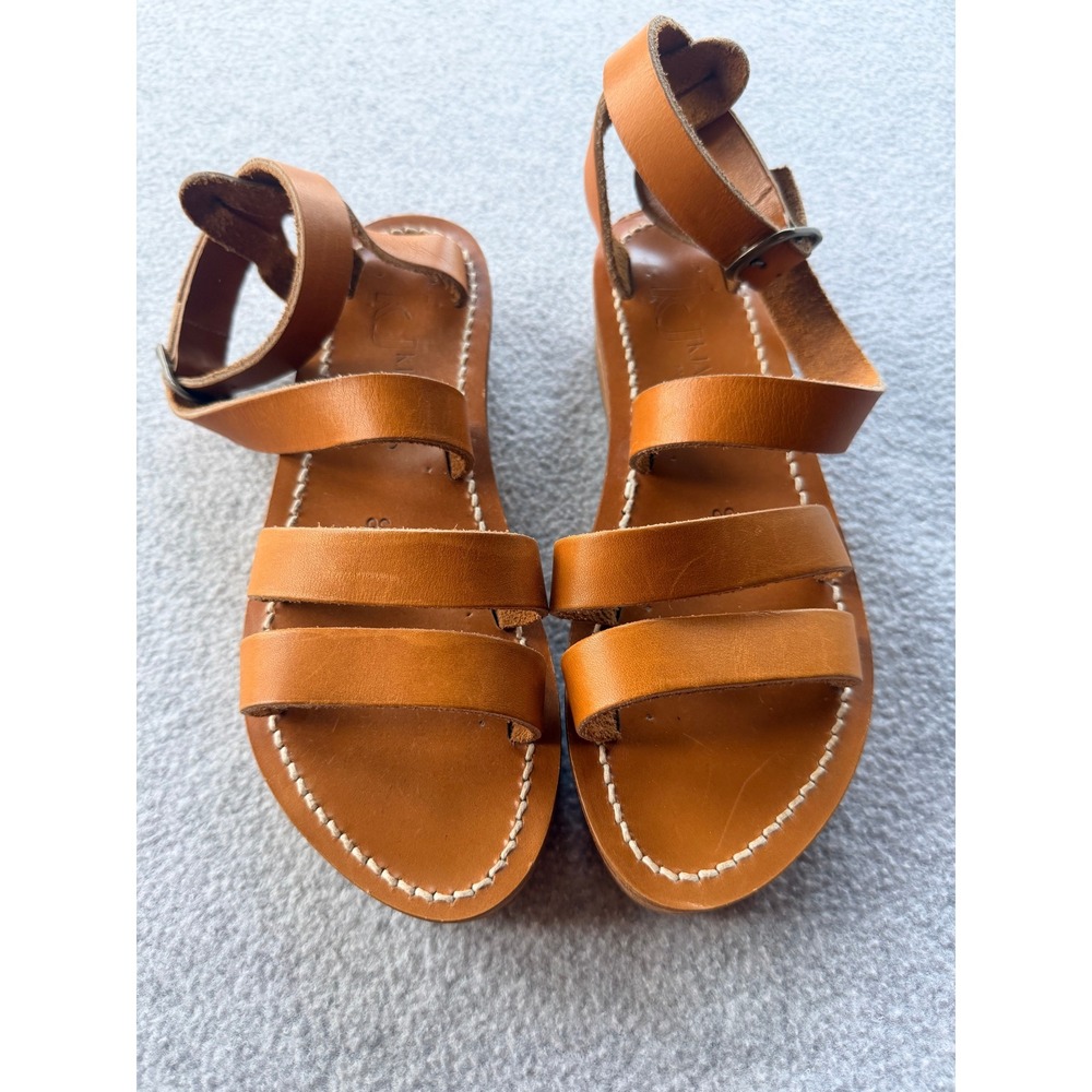 Women’s Tan Leather Strappy Sandals - Classic Summer Style
